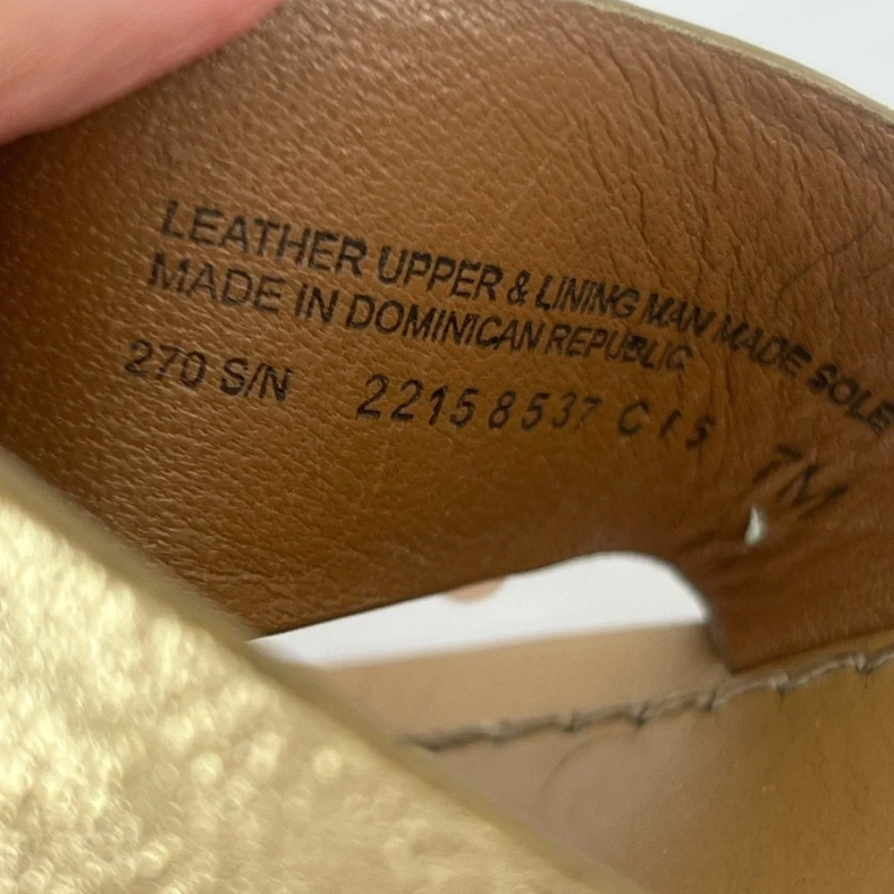 Tory Burch Metallic Gold and Tan Sandals